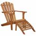 Tomshoo Patio Adirondack Chair with Footrest Solid Acacia Wood