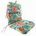 Jordan Manufacturing 22 x 45 Multicolor Floral Outdoor Chair Cushion with Ties and Loop