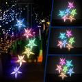24 Styles Solar Wind Chimes Solar Lights Outdoor Decorative Color-Changing LED Light Solar Powered Mobile Hanging Chimes Garden Decor Garden Gifts-Blue star