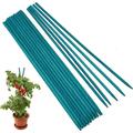 50 Pcs 15 inch Garden Stakes Green Bamboo Sticks Decorative Garden Wood Stakes for Plants Happon Wooden Plant Support Sticks Small Stakes for Garden