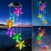 24 Styles Solar Wind Chimes Solar Lights Outdoor Decorative Color-Changing LED Light Solar Powered Mobile Hanging Chimes Garden Decor Garden Gifts-Star