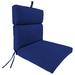 Jordan Manufacturing 44 x 22 Veranda Cobalt Blue Solid Rectangular Outdoor Chair Cushion with Ties and Hanger Loop