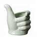 Doolland Ceramic Succulent Vaseï¼ŒMini Thumbs Up Finger Gesture Creative Cactus Vase Flower Plant Pot for Home Garden Office Desktop Decorationï¼ˆWithout plantï¼‰