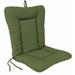 Jordan Manufacturing 21 x 38 Green Solid Outdoor Chair Cushion with Ties and Loop