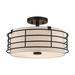 Livex Lighting - Blanchard - 3 Light Large Semi-Flush Mount In Industrial