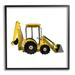 Stupell Yellow Bulldozer Construction Vehicle Transportation Painting Black Framed Art Print Wall Art