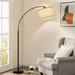 Natyswan Modern Arc Floor Lamps for Living Room Lighting Modern Arched Lamp with Foot Switch Adjustable Hanging Shade Tall Pole Lamp for Bedroom Office