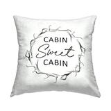 Stupell Industries Sweet Cabin Rustic Antlers Wreath Square Decorative Printed Throw Pillow 18 x 18