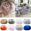 Xinhuadsh Bean Bag Cover High Elasticity Anti-scratch Inner Not Included Dust-proof Giant Couch Been Bag Bedroom Sofa Slipcover Living Room