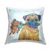 Stupell Industries Pug Flower Bouquet Hedgehog Animals Square Decorative Printed Throw Pillow 18 x 18