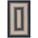 SAFAVIEH Braided Neville Colored Bordered Area Rug Black/Grey 8 x 10 Oval