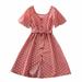 Children S Clothing Summer Short Sleeve Polka Dot Princess Dress European Girls Dresses V Neck Dress Polka Dot Dress Baby Girl Clothes