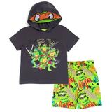 Teenage Mutant Ninja Turtles Donatello Raphael Leonardo Toddler Boys T-Shirt and Mesh Shorts Outfit Set Toddler to Big Kid