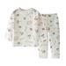 Toddler Boys Girls Cotton Sets Girls Boys Toddler Soft Pajamas Summer Toddler Kids Baby Girls Boys Long Sleeve Casual Loungewear Home Clothing Two Piece Set 18-24 Months