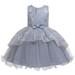 TAIAOJING Little Girls Dresses Kids Toddler Baby Spring Summer Tulle Cotton Sleeveless Princess Dress Clothes Cute Sundress 3-4 Years