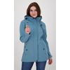 Softshellmantel DEPROC ACTIVE "PEAK ROBSON WOMEN", Damen, Gr. 36 (S), blau (hellblau), 96% Polyester; 4% Elastan mit TPU Membrane, casual, Langarm mit verstellbarem Klettverschluss, Mäntel, auch in Großen Größen erhältlich