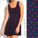 Free People Dresses | Free People Loving Lola Navy Polka Dot Dress Small | Color: Blue/Red | Size: S