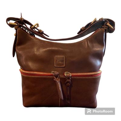 Dooney & Bourke Bags | Dooney & Bourke Florentine Leather Small Zipper Pocket Sac | Color: Brown | Size: 8"H X 10"W X 5"D