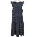 J. Crew Dresses | J Crew Size Small Tall Navy Tiered Maxi Dress Ar611 | Color: Blue/White | Size: S