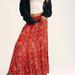 Free People Skirts | Free People Cypress Ruffle Maxi Skirt | Color: Red | Size: S