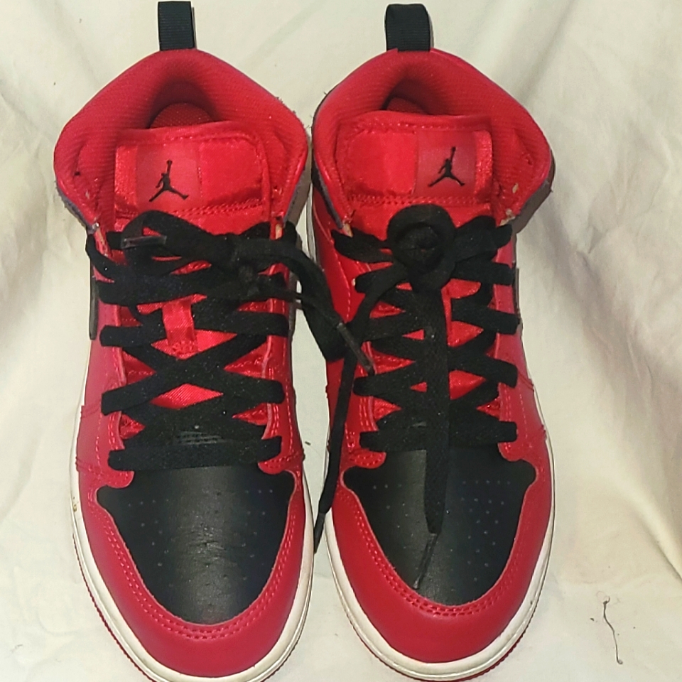 Nike Shoes | 2y Nike Air Jordan Mid-Top (Used). | Color: Black/Red | Size: 2y