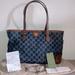 Gucci Bags | Euc Gucci 100% Authentic Denim Gg Logo Shoulder Bag W Receipt & Dustbag Htf | Color: Blue/Brown | Size: Os