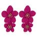 Anthropologie Jewelry | Anthro Blossom Earrings In Bright Pink | Color: Pink | Size: Os