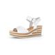 Gabor Women Sandals, Ladies Wedge Sandals,Wedge Sandals,Wedge Heel,Summer Shoe,Comfortable,high,White (Weiss),38 EU / 5 UK