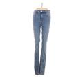 Free People Jeans - Mid/Reg Rise Skinny Leg Denim: Blue Bottoms - Women's Size 25 - Medium Wash