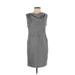 Gap Casual Dress - Sheath Cowl Neck Sleeveless: Gray Print Dresses - Women's Size 0