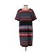 Gibson Latimer Casual Dress - Shift: Burgundy Stripes Dresses - Women's Size 5