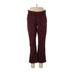 J.Crew Khaki Pant Flared Leg Boyfriend: Burgundy Print Bottoms - Women's Size 30