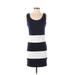 Forever 21 Casual Dress - Mini Scoop Neck Sleeveless: Blue Stripes Dresses - Women's Size Small