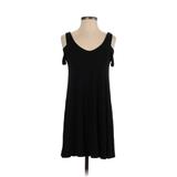 American Eagle Outfitters Casual Dress - Shift Scoop Neck Sleeveless: Black Solid Dresses - Women's Size 2X-Small