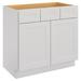 HomLux Sink Base Cabinet, Soft Closing Doors, For The Laundry Room, Shower Room, Utility Room Wood/ in Gray/White | 34.5 H x 36 W x 21 D in | Wayfair