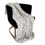 Plutus Brown Beige Diamond Faux Fur Luxury Throw Blanket - Plutus PBSF2300-6084-TC