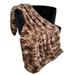 Plutus Brown Luxe Lash Faux Fur Luxury Throw Blanket - Plutus PBSF2321-8090-TC