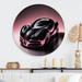 Latitude Run® Futuristic Bugatti Design in Black & Magenta II - Unframed Print, Metal in White | 36 H x 36 W x 1 D in | Wayfair