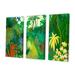 Bay Isle Home™ Blossoming & Vibrant Jungle Flora VI Blossoming & Vibrant Jungle Flora VI - 3 Piece Print on Canvas in White | Wayfair