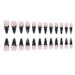 French-Style Artificial Nails Long-Length Fake Nails for Women Classic Cuspidal Head False Nails Black Cool Fake Nails for Hot Girls Manicure Nails Set for Home DIY Jelly Glue