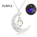 KIHOUT Hollow Spiral Moon Luminous Pendant Whirlwind Luminous Bead Necklace Reduced