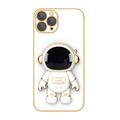 compatible with 11 Cases Protective And Cute Suitable Compitable With 11 ProMax Smartphone Electroplating Astronaut Phone Case Hidden Stand compatible with 11 Case