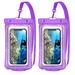 Casetego Floating Universal Waterproof Phone Pouch IPX8 Cellphone Dry Bag Waterproof Case for iPhone 14 13 12 11 Pro Max SE XS Max XR X 8 7 6s Plus S10 S23 S20 S21 Note 20 Up to 7 inch(Purple+Purple)