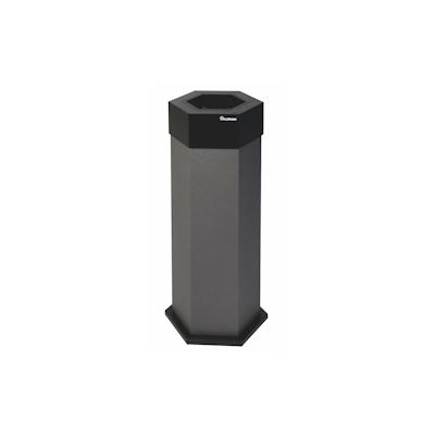 PROREGAL Abfallsammler mit offener Einwurfsöffnung, 45L, HxBxT 83x32,5x37,5cm, Lichtgrau, Abfallbehälter, Abfalleimer, Abfalltrennung, Edelstahl Image