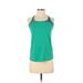 Nike Active Tank Top: Green Color Block Activewear - Women's Size Small
