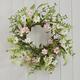 Pink & White Artificial Flower Foliage Spring Wreath - Door - Easter - 45cm