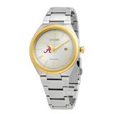 Men's Silver/Gold Alabama Crimson Tide Citizen Eco-Drive Two-Tone Watch