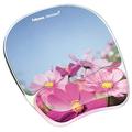 Fellowes Photo Gel Mouse Pad and Wrist Rest with Microban Protection Pink Flowers (9179001)