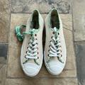 Converse Shoes | Converse Shoes New, Never Worn, White & Seafoam Green Laces | Color: Cream | Size: 8.5