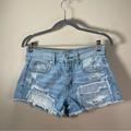 American Eagle Outfitters Shorts | American Eagle High Rise Festival Patchwork Shorts Size 4 | Color: Blue | Size: 4